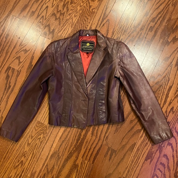 Vintage Fidelity Leathers Women's Distressed Brown Leather Jacket Small - Picture 9 of 12